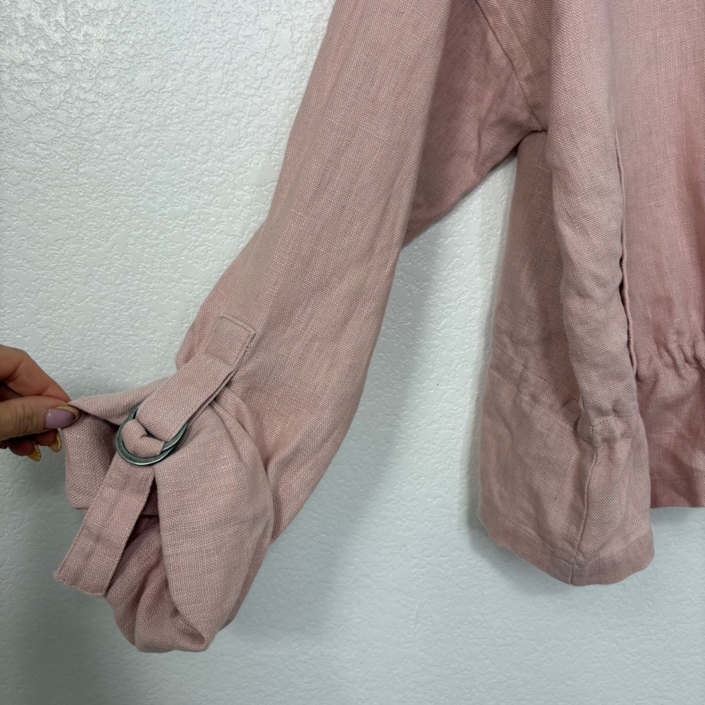 Eileen Fisher Pink Linen Women's Jacket - Picture 2 of 7